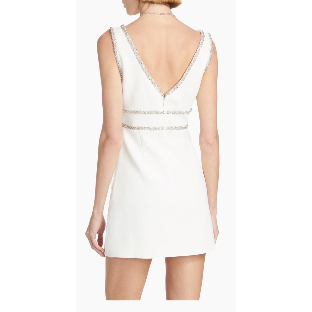 Self Portrait Mini Dress Sleeveless Rhinestone Detail Party Cocktail NWT - Picture 5 of 13
